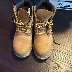 Tan Lace-Up Boots